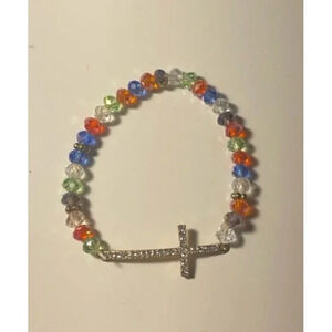 Rainbow Cross Bracelet